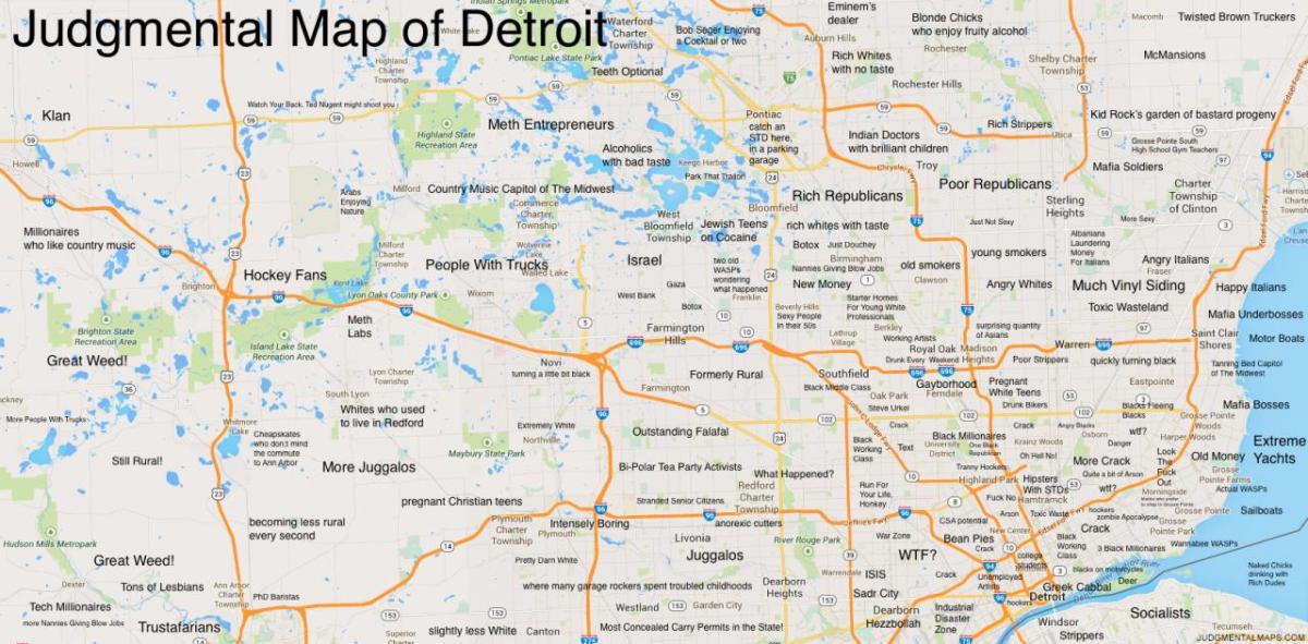 belehrende Karte Detroit