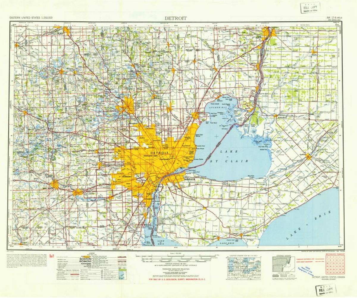 Detroit im us-Karte