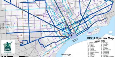 Karte von Detroit Bus