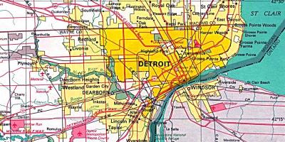 Karte Detroit