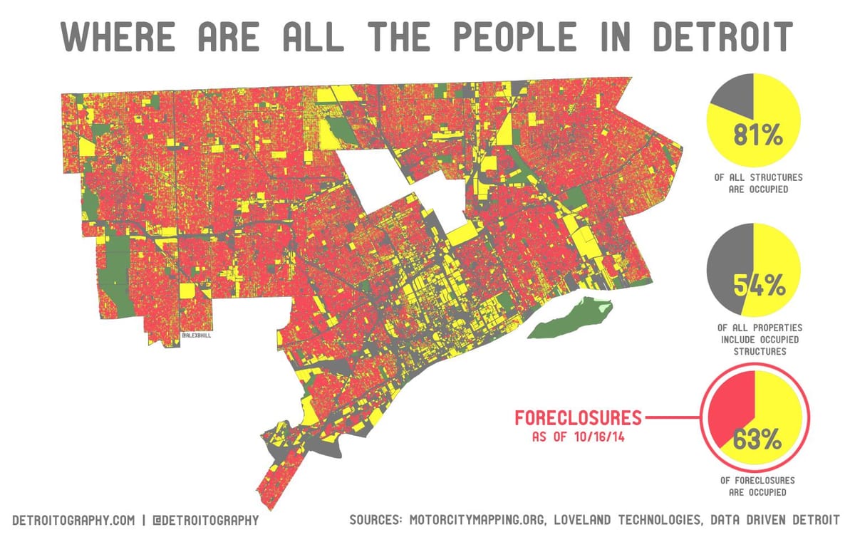 Detroit Bevölkerung Karte