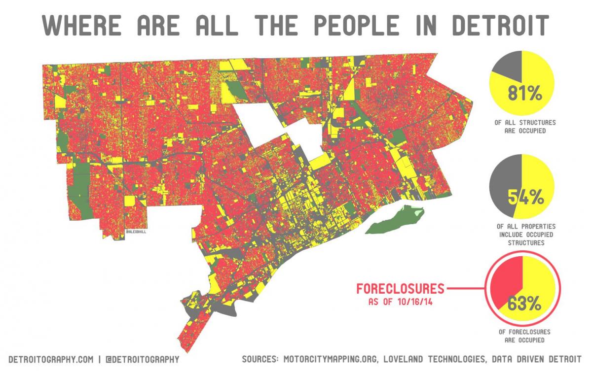 Detroit Bevölkerung Karte